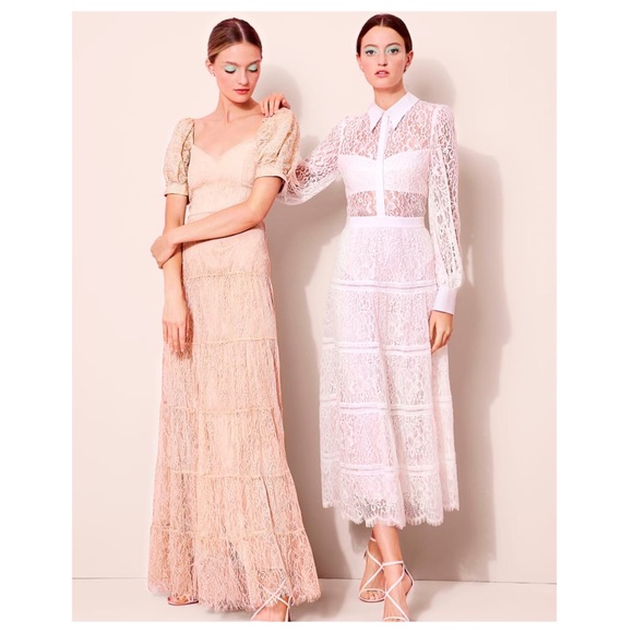 ALICE + OLIVIA Remona Sweetheart Lace Maxi Dress - Picture 3 of 14